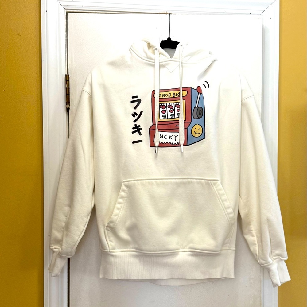Prod White Graphic Hoodie Streetwear! NWOT